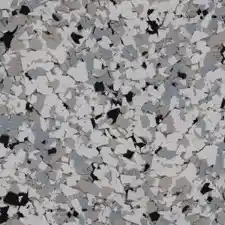 Glacier Peak PVC flake epoxy resin garage floor colour