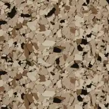 Shoreline PVC flake epoxy resin garage floor colour