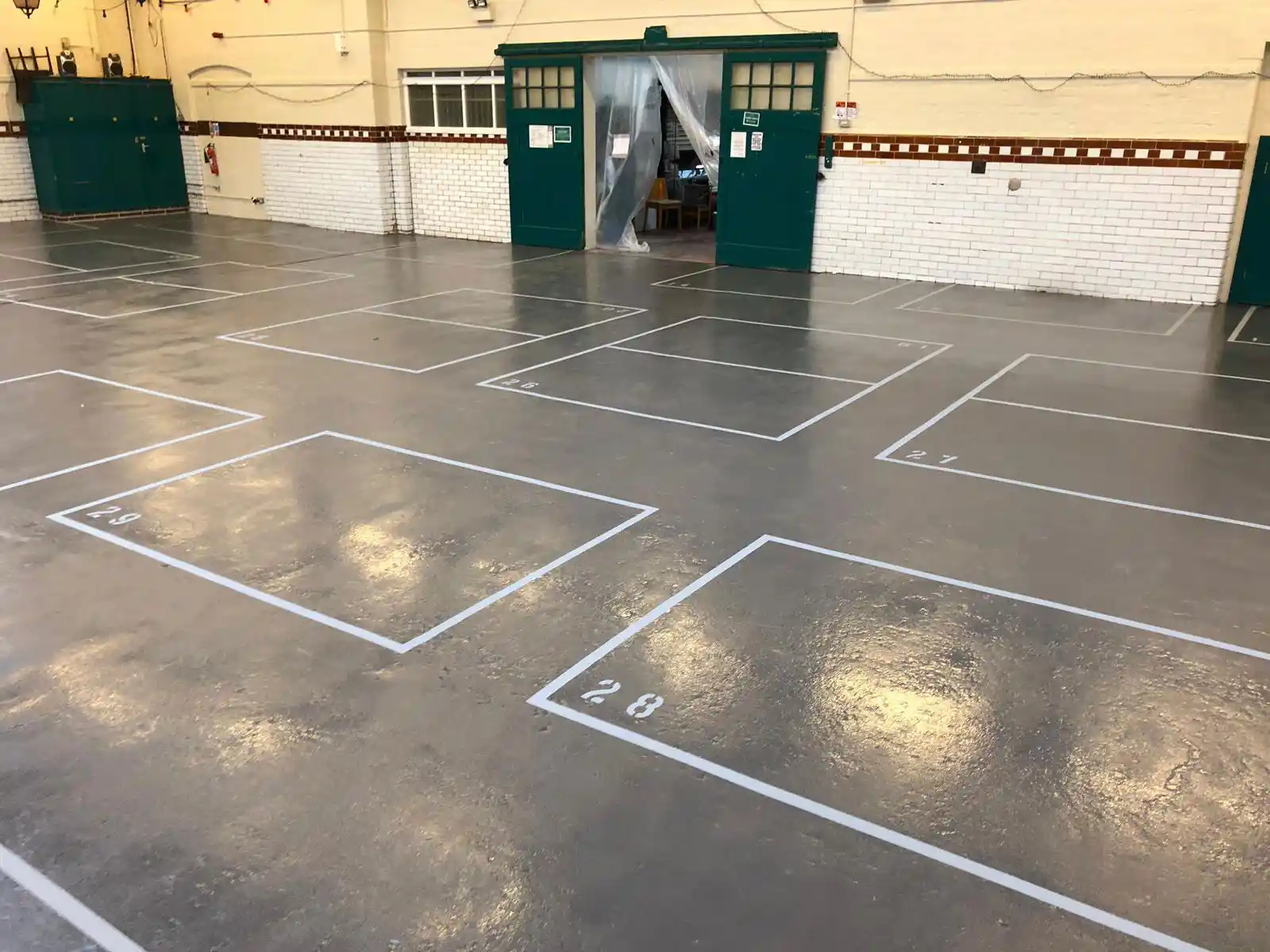 Resin floor seal applied as part of planned resin floor maintenance